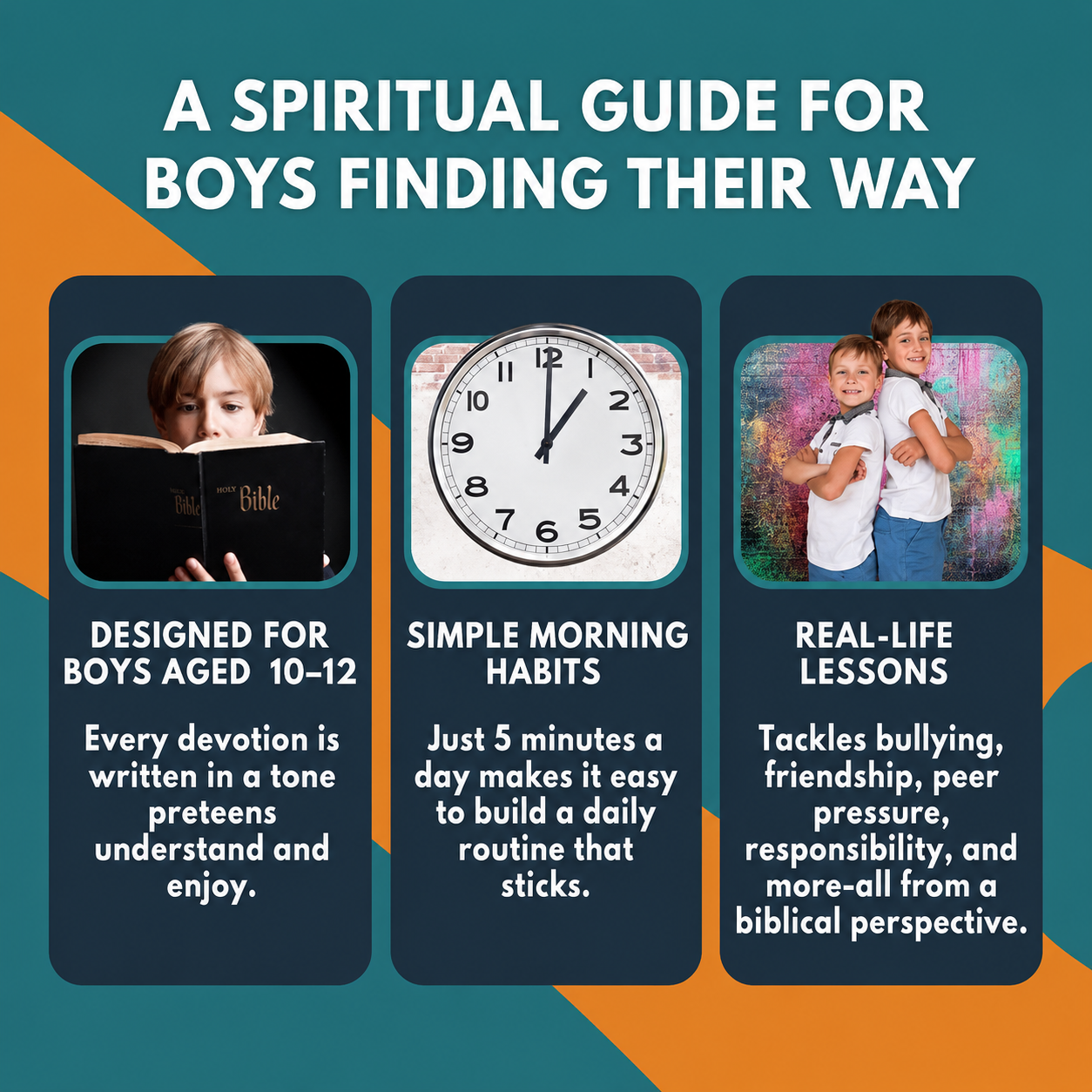 Daily Morning Devotional For Preteen Boys Aged 10-12: 5-Minute Bible Devotions To Build Confidence While Discovering & Exploring Your Faith (Paperback)