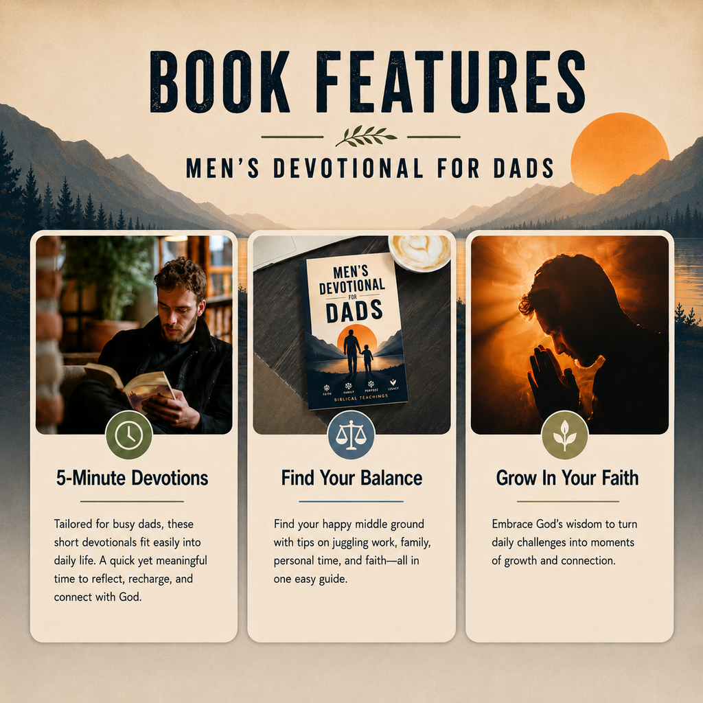 Men's Devotional For Dads: 5-Minute Devotions To Grow In Your Faith, Build Close Family Bonds, And Become The Parent Your Kids Need (Paperback)