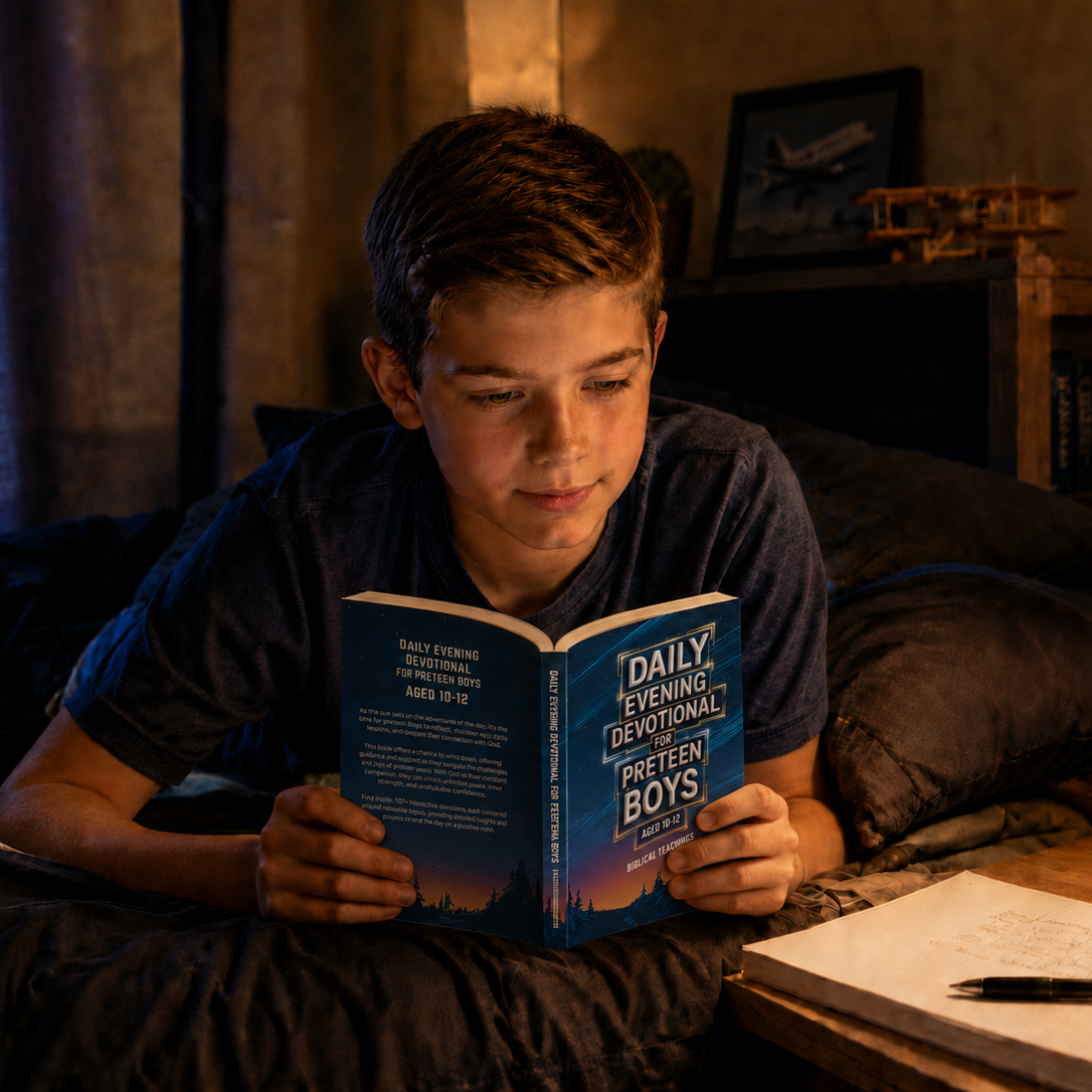 Daily Evening Devotional For Preteen Boys Aged 10-12: 5-Minute Devotions To End Your Day With Reflection, Bible Lessons, God (Paperback)