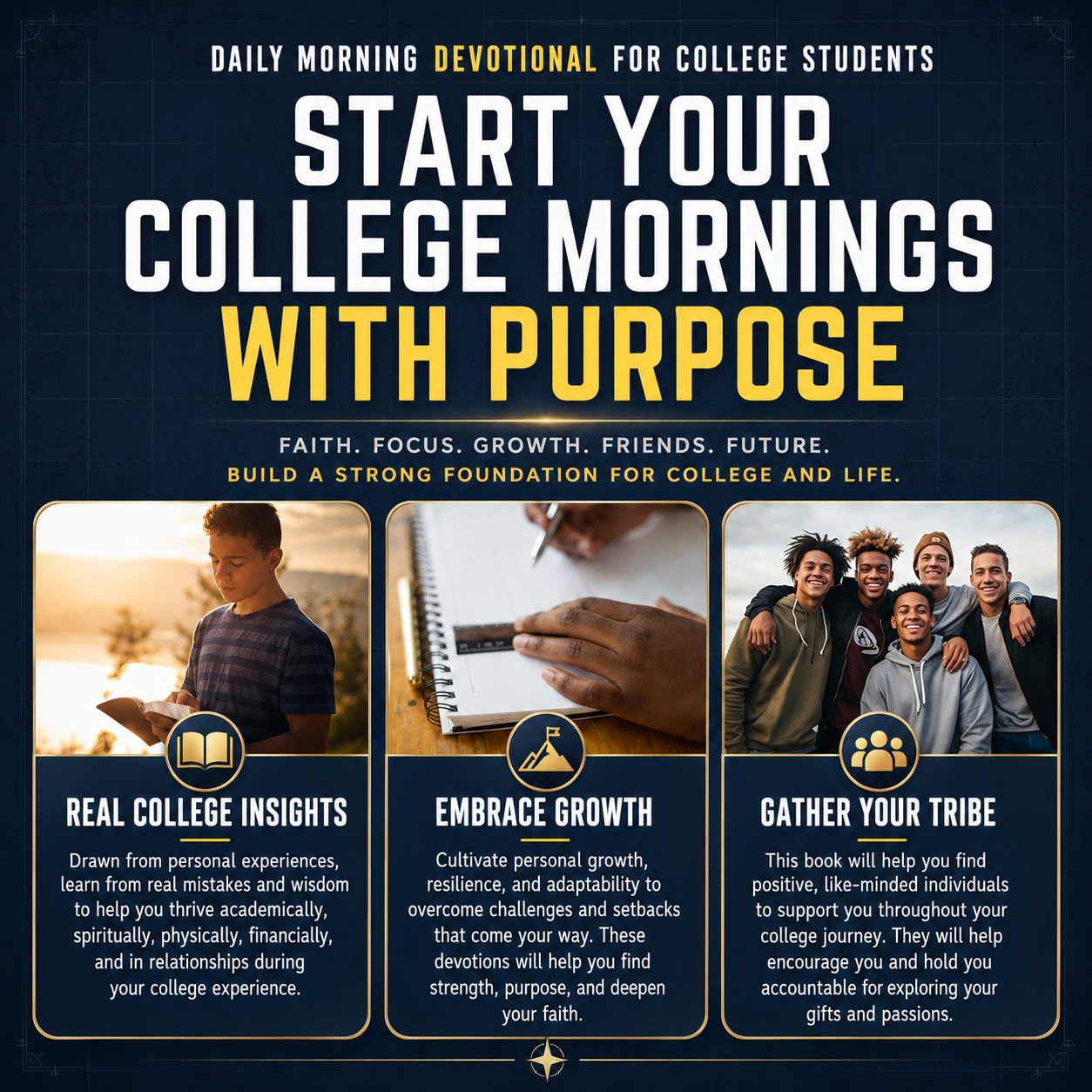 Daily Morning Devotional for College Students: 5-Minute Devotions To Empower Christian Men During Their Studies (Paperback)