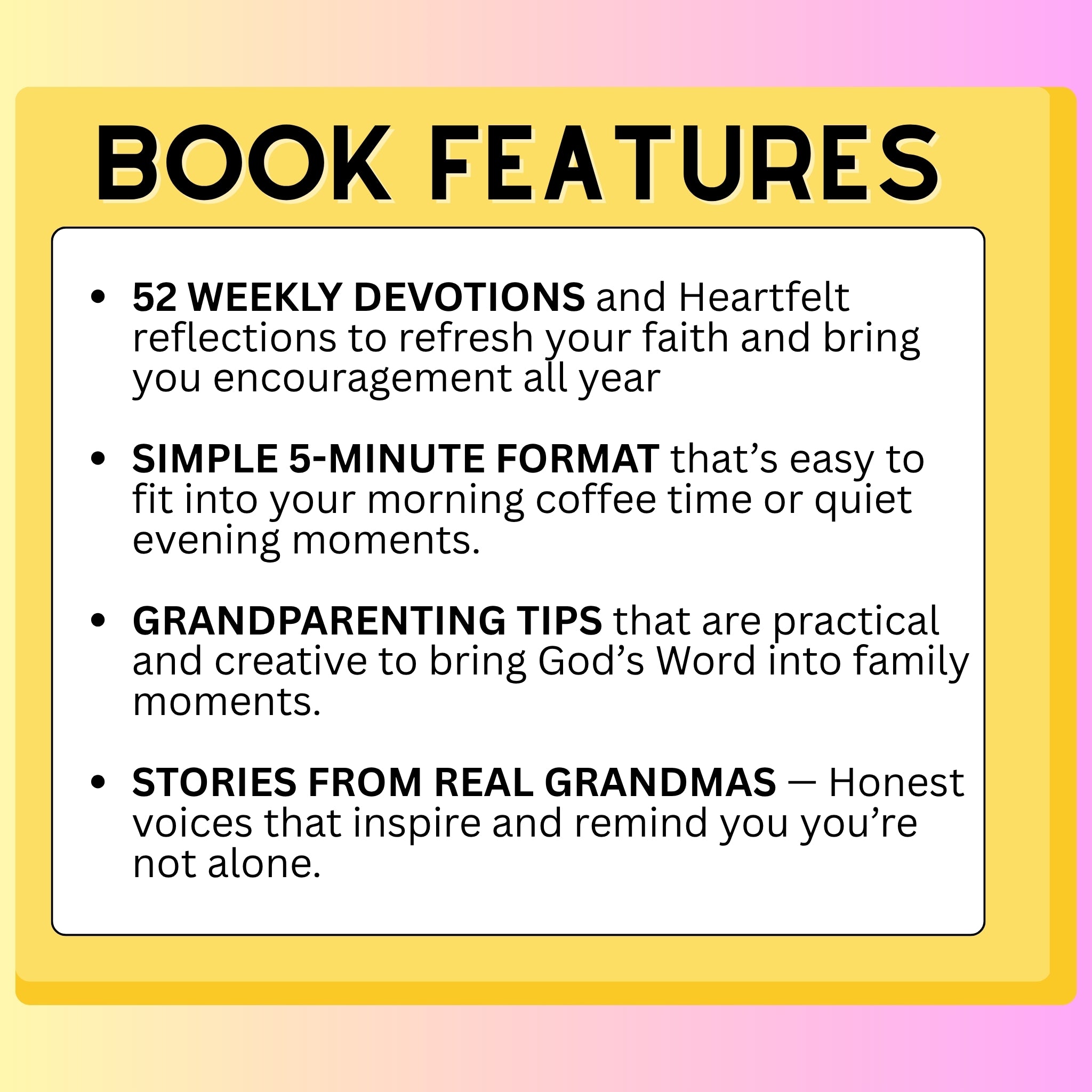 A 52-Week Devotional for Grandmas: 5-Minute Devotions & Prayers to Strengthen Family Connections, Draw Closer to God, and Bring You Encouragement in Every Season