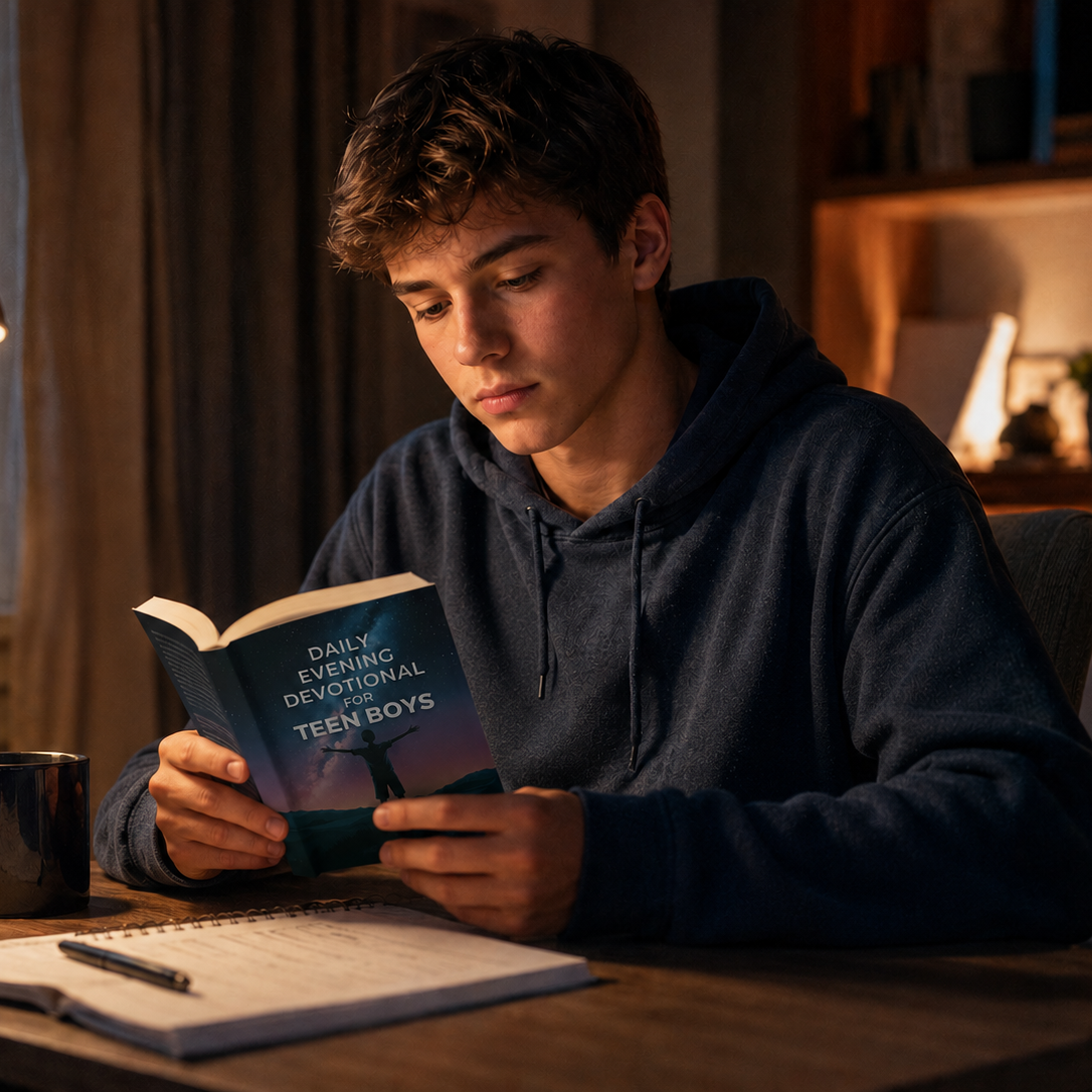 Daily Evening Devotional For Teen Boys: 5-Minute Devotions To End Your Day With Reflection, Peace, And Guidance From God (Paperback)